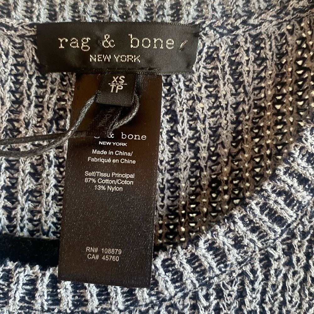Rag & Bone NWT Kati Stripe Side Tie Sleeveless Cotton Blend Knit Sweater - Picture 11 of 13